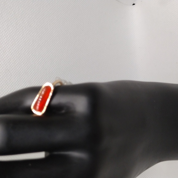 Elegant Gold Color and Orange Women's Ring - Picture 1 of 3